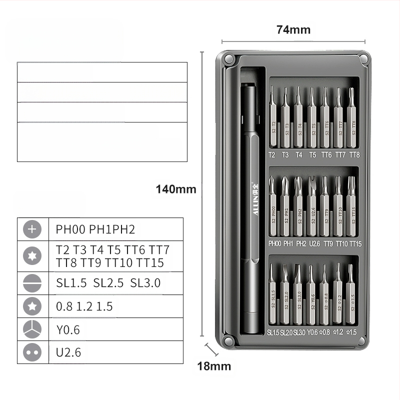Многофункционален комплект спирални свредла за дърво и строителство; подходящ за керамични плочки и стъкло; включва бит за отвертка и разширител