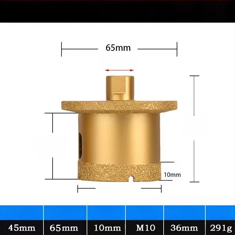 Meier Shield MH0189 Диамантен ъглов шлайф за пробиване на дупки в плотове за мивка (камък и керамика) — Бразиращ процес, предназначен за камък