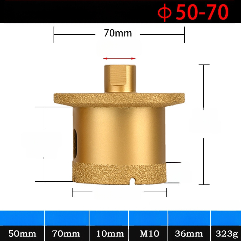 Meier Shield MH0189 Диамантен ъглов шлайф за пробиване на дупки в плотове за мивка (камък и керамика) — Бразиращ процес, предназначен за камък