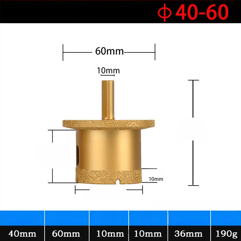Meier Shield MH0189 Диамантен ъглов шлайф за пробиване на дупки в плотове за мивка (камък и керамика) — Бразиращ процес, предназначен за камък