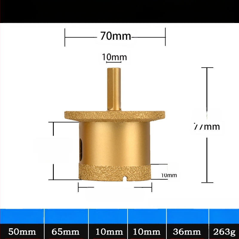 Meier Shield MH0189 Диамантен ъглов шлайф за пробиване на дупки в плотове за мивка (камък и керамика) — Бразиращ процес, предназначен за камък