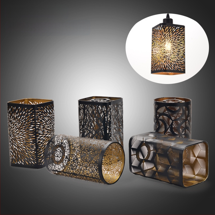 Αλουμινένιο κάλυμμα λαμπτήρα με λέιζερ χάραξη, μεταλλική επιφάνεια; επιλογές μορφών: ευθύς, τετράγωνος ή κυκλικός