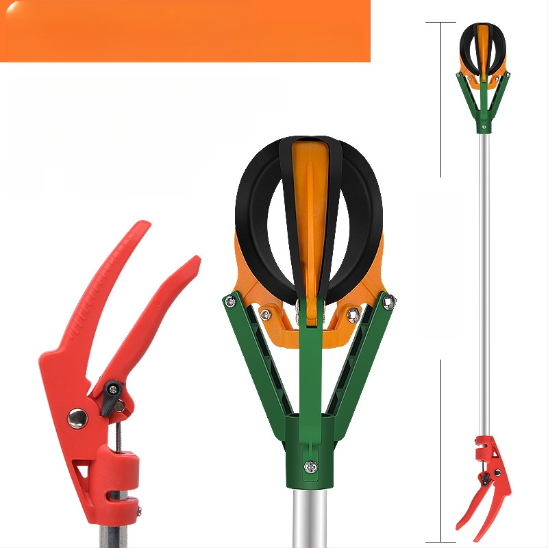  Vaisių rinktuvas su teleskopine lazda ir trim nagų laikikliais aukštoms šakoms