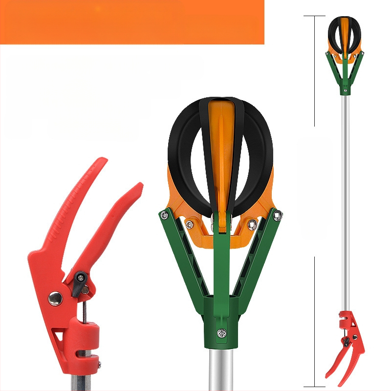  Vaisių rinktuvas su teleskopine lazda ir trim nagų laikikliais aukštoms šakoms