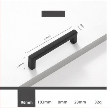 Aliuminio lydinio rankena spintai ir stalčiams, šiuolaikinis minimalistinis stilius, modelis 807, oksidavimo paviršius