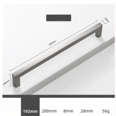 Aliuminio lydinio rankena spintai ir stalčiams, šiuolaikinis minimalistinis stilius, modelis 807, oksidavimo paviršius