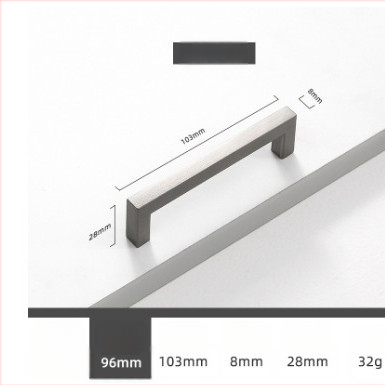 Aliuminio lydinio rankena spintai ir stalčiams, šiuolaikinis minimalistinis stilius, modelis 807, oksidavimo paviršius