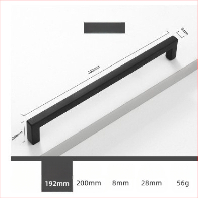 Aliuminio lydinio rankena spintai ir stalčiams, šiuolaikinis minimalistinis stilius, modelis 807, oksidavimo paviršius