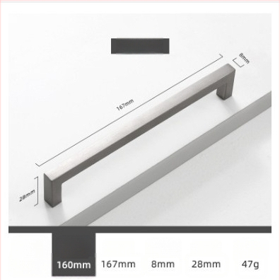 Aliuminio lydinio rankena spintai ir stalčiams, šiuolaikinis minimalistinis stilius, modelis 807, oksidavimo paviršius