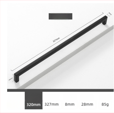 Aliuminio lydinio rankena spintai ir stalčiams, šiuolaikinis minimalistinis stilius, modelis 807, oksidavimo paviršius