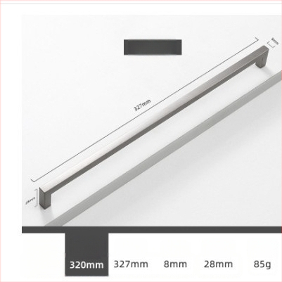 Aliuminio lydinio rankena spintai ir stalčiams, šiuolaikinis minimalistinis stilius, modelis 807, oksidavimo paviršius