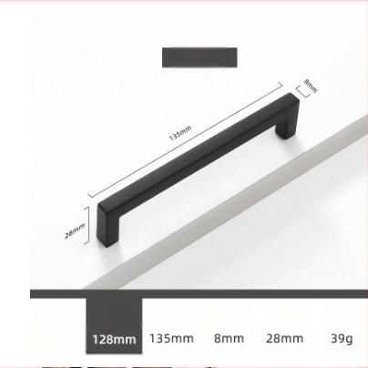Aliuminio lydinio rankena spintai ir stalčiams, šiuolaikinis minimalistinis stilius, modelis 807, oksidavimo paviršius