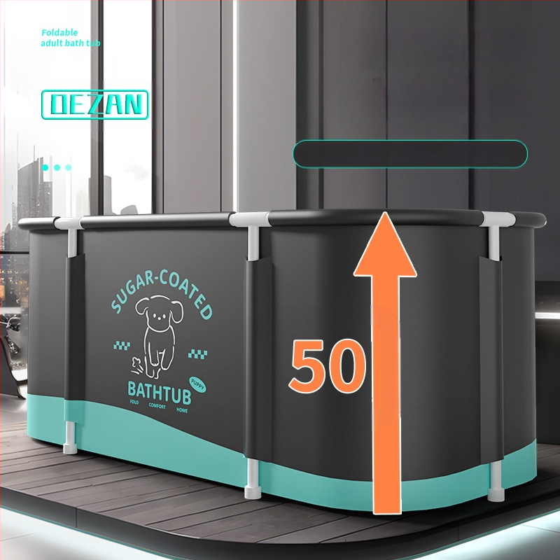 Sulankstomas vonios kibiras suaugusiems, viso kūno voniai namuose, medžiagos: Oxford audinys, PVC ir perlų medvilnė, sulankstomas, pastovi temperatūra