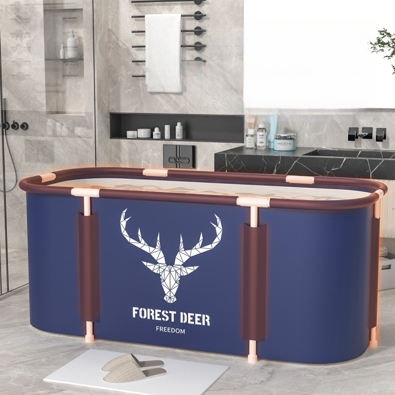 Sulankstomas vonios kibiras suaugusiems, viso kūno voniai namuose, medžiagos: Oxford audinys, PVC ir perlų medvilnė, sulankstomas, pastovi temperatūra