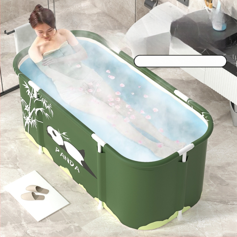 Sulankstomas vonios kibiras suaugusiems, viso kūno voniai namuose, medžiagos: Oxford audinys, PVC ir perlų medvilnė, sulankstomas, pastovi temperatūra