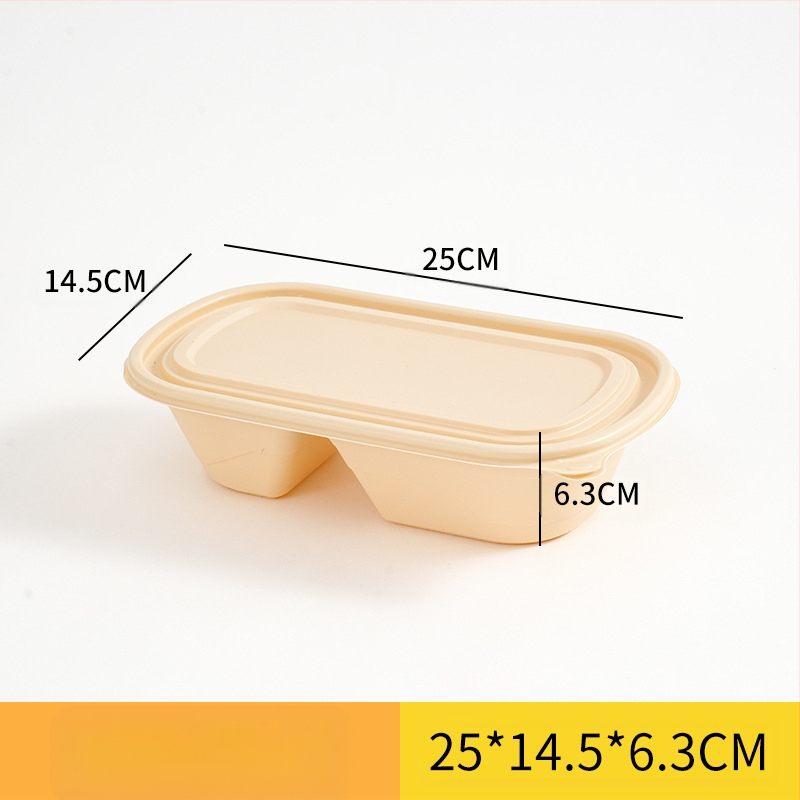 Egyszer használatos ebédes doboz japán stílusban egy személyre szóló, több rekeszes, különböző kapacitásokkal, 2 mm vastagságú, biológiailag lebomló anyagból, testreszabható