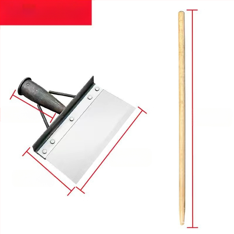 Mangano plieno sniego kastuvė su dantyta mentele, skirta žemės ūkiui, galvijų laikymui ir namų tvarkymui