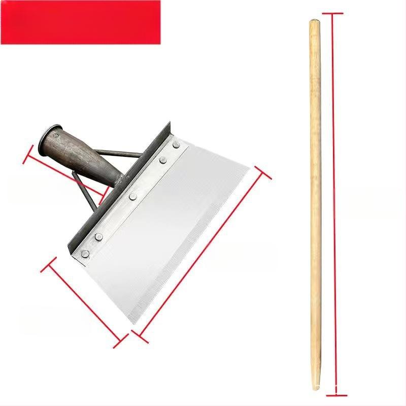 Mangano plieno sniego kastuvė su dantyta mentele, skirta žemės ūkiui, galvijų laikymui ir namų tvarkymui