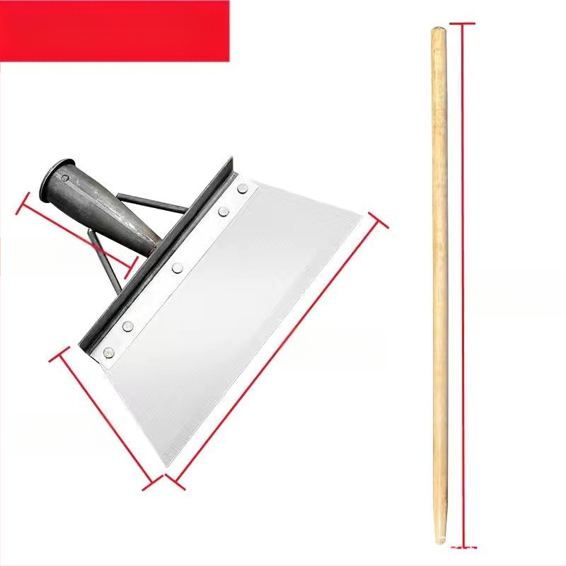 Mangano plieno sniego kastuvė su dantyta mentele, skirta žemės ūkiui, galvijų laikymui ir namų tvarkymui