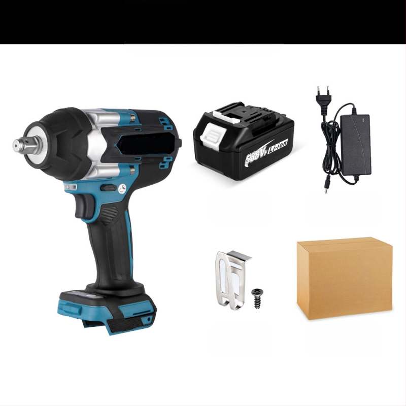 Ударен гайковерт безчетков, безжичен, с LED светлина, въртящ момент 1000 Nm, 21V батерия, обратимо завъртане