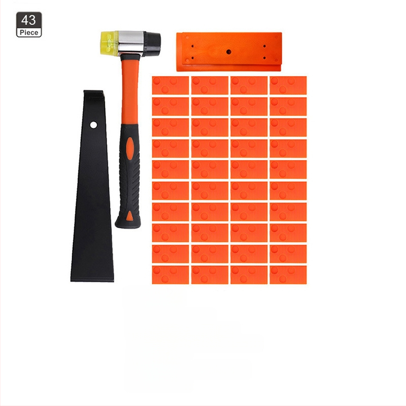 Комплект инструменти за монтиране на дървен под – въглеродна стомана, 45 части, 1,65 кг, 35/40 мм, Домашна употреба