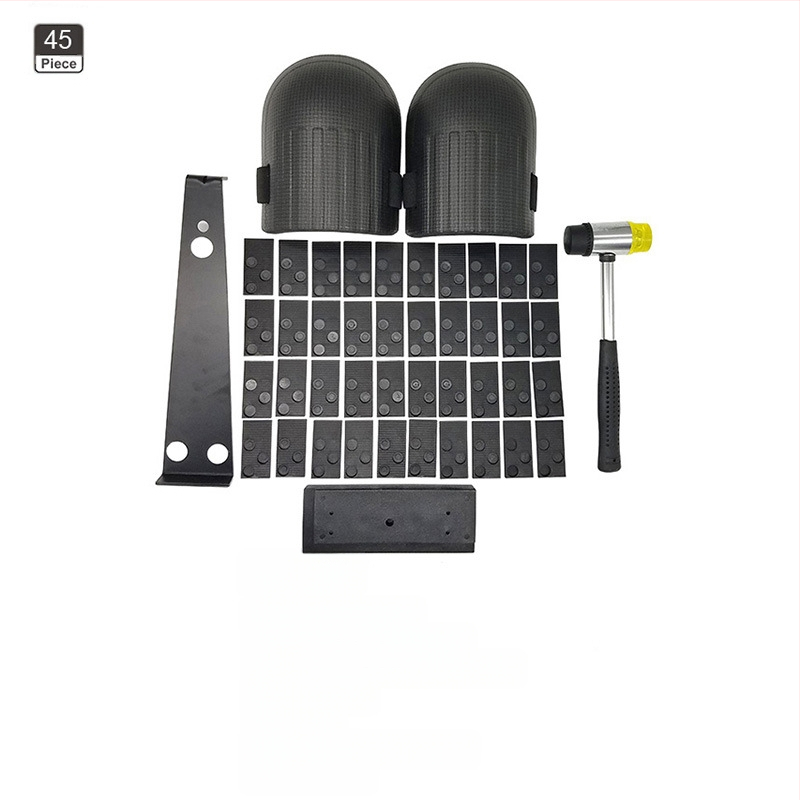 Комплект инструменти за монтиране на дървен под – въглеродна стомана, 45 части, 1,65 кг, 35/40 мм, Домашна употреба