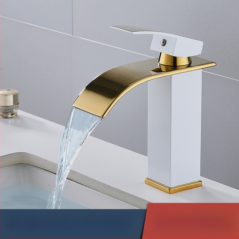 Maišymo praustuvo čiaupas, 304 nerūdijančio plieno, keraminis kasetinis vožtuvas, vieno skylės montavimas, 1/2`` įėjimas/išėjimas, darbinė temperatūra 0–90°C