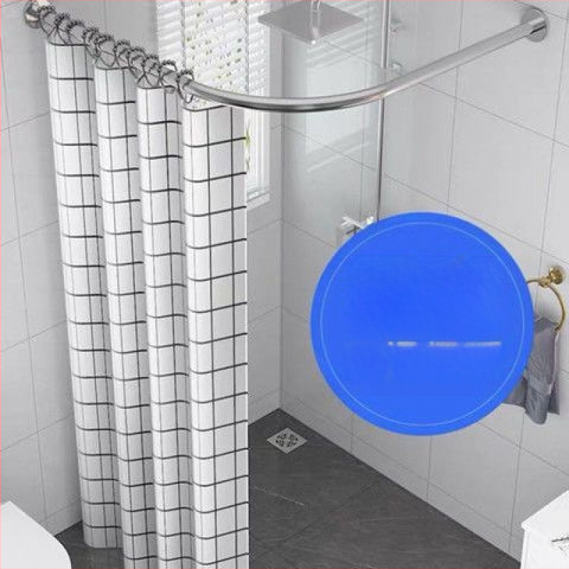 Set bară duș, curbată, fără găurire, oțel inoxidabil 201