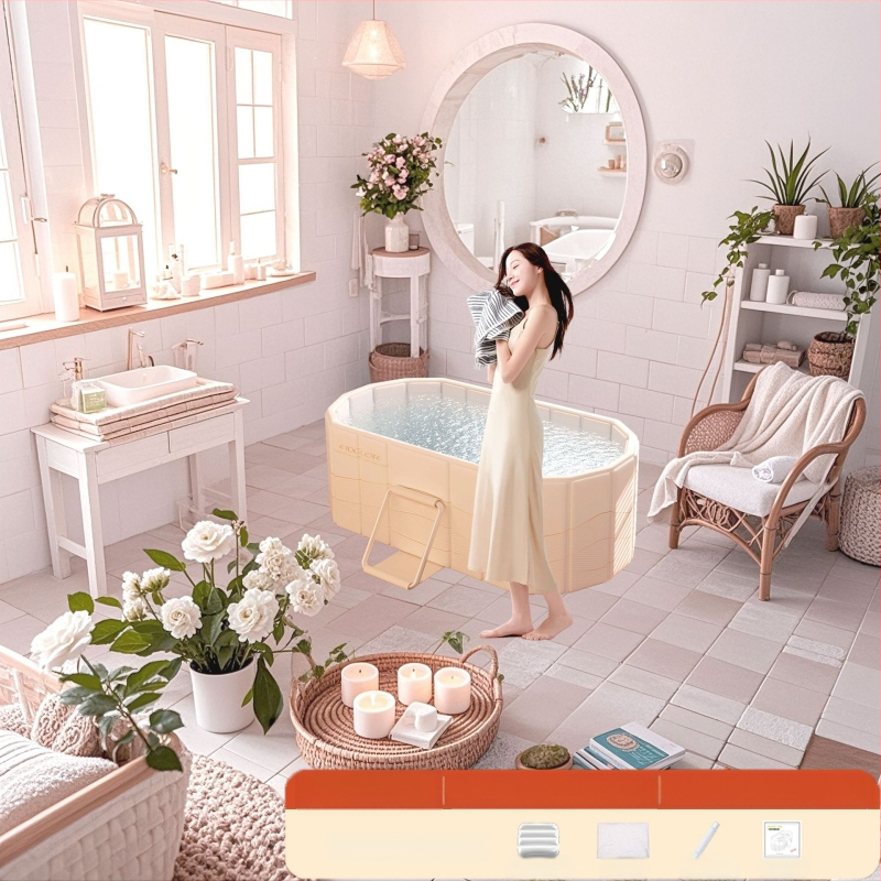 Senxi sulankstoma vonia – tarpaulin iš medžiagos, viso kūno vonia namų naudojimui, suaugusiems ir vaikams