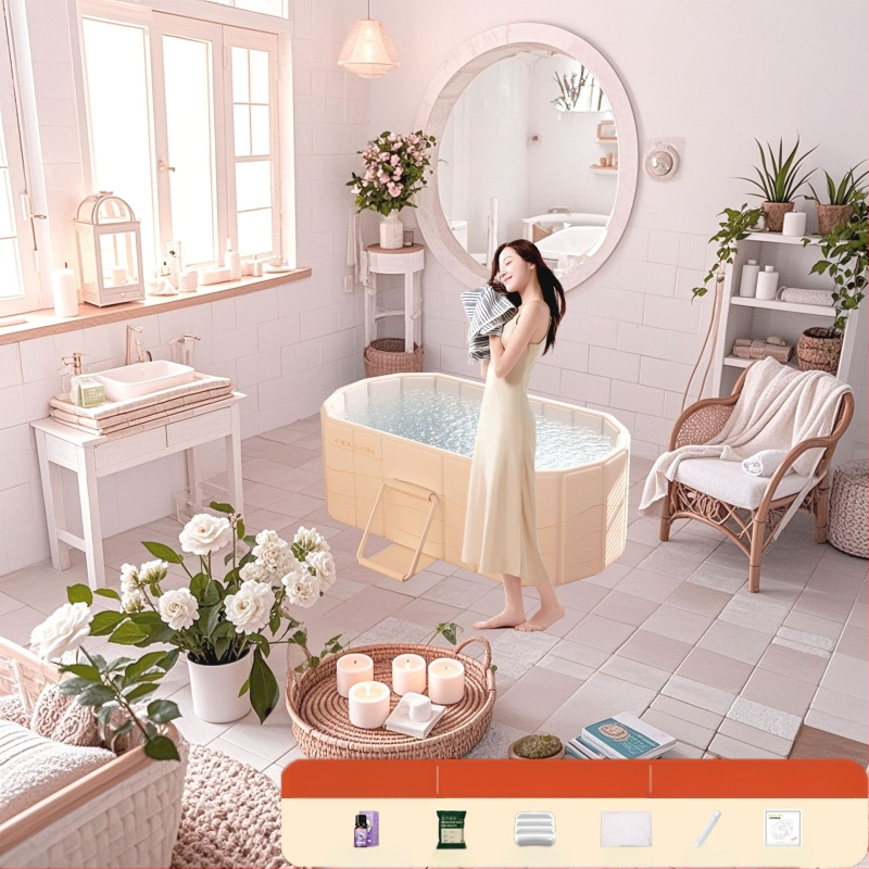 Senxi sulankstoma vonia – tarpaulin iš medžiagos, viso kūno vonia namų naudojimui, suaugusiems ir vaikams