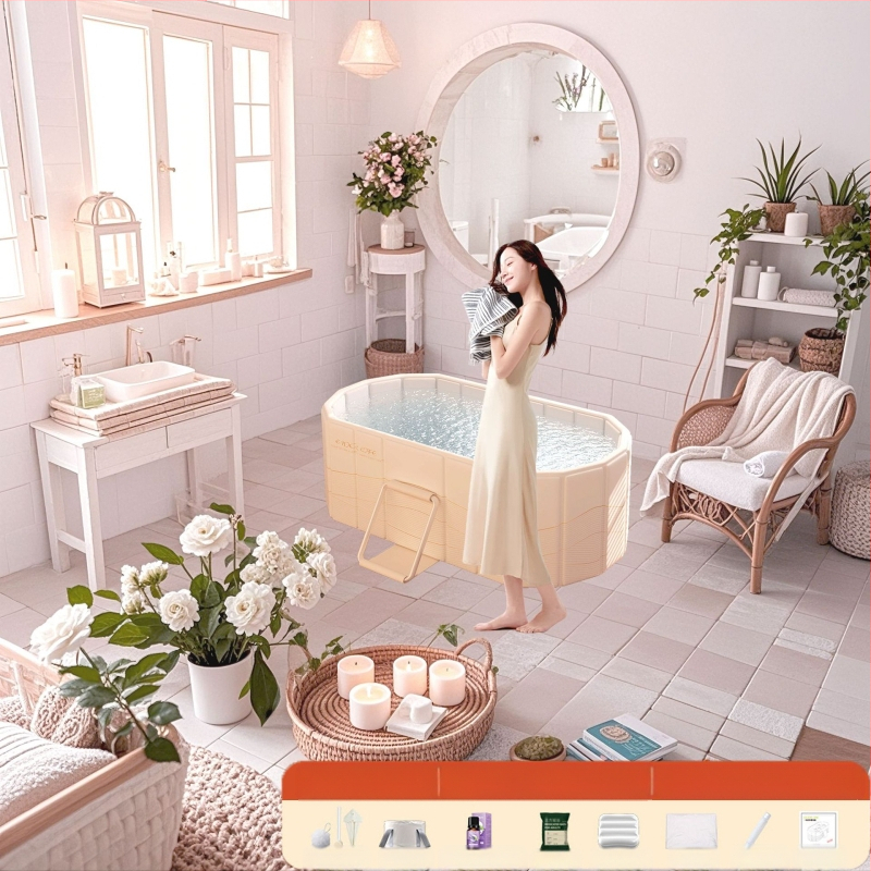 Senxi sulankstoma vonia – tarpaulin iš medžiagos, viso kūno vonia namų naudojimui, suaugusiems ir vaikams