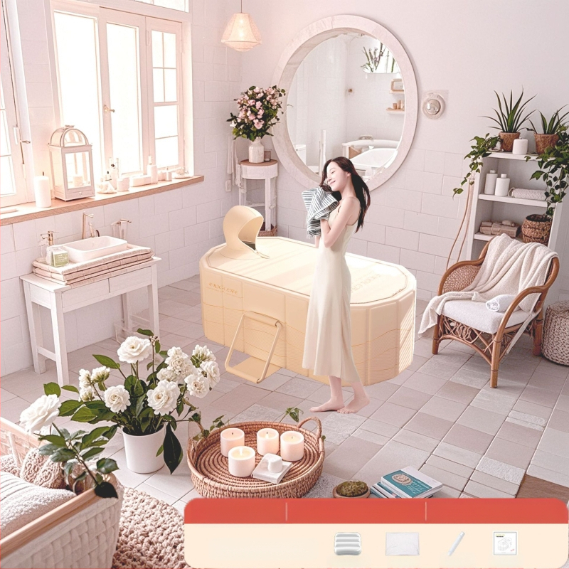 Senxi sulankstoma vonia – tarpaulin iš medžiagos, viso kūno vonia namų naudojimui, suaugusiems ir vaikams