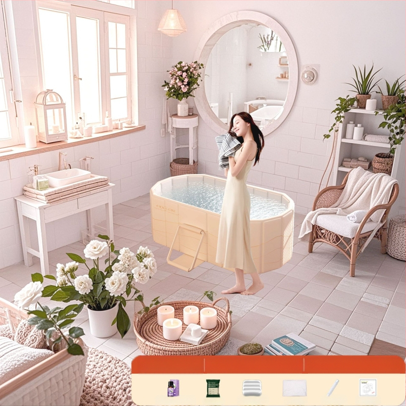 Senxi sulankstoma vonia – tarpaulin iš medžiagos, viso kūno vonia namų naudojimui, suaugusiems ir vaikams