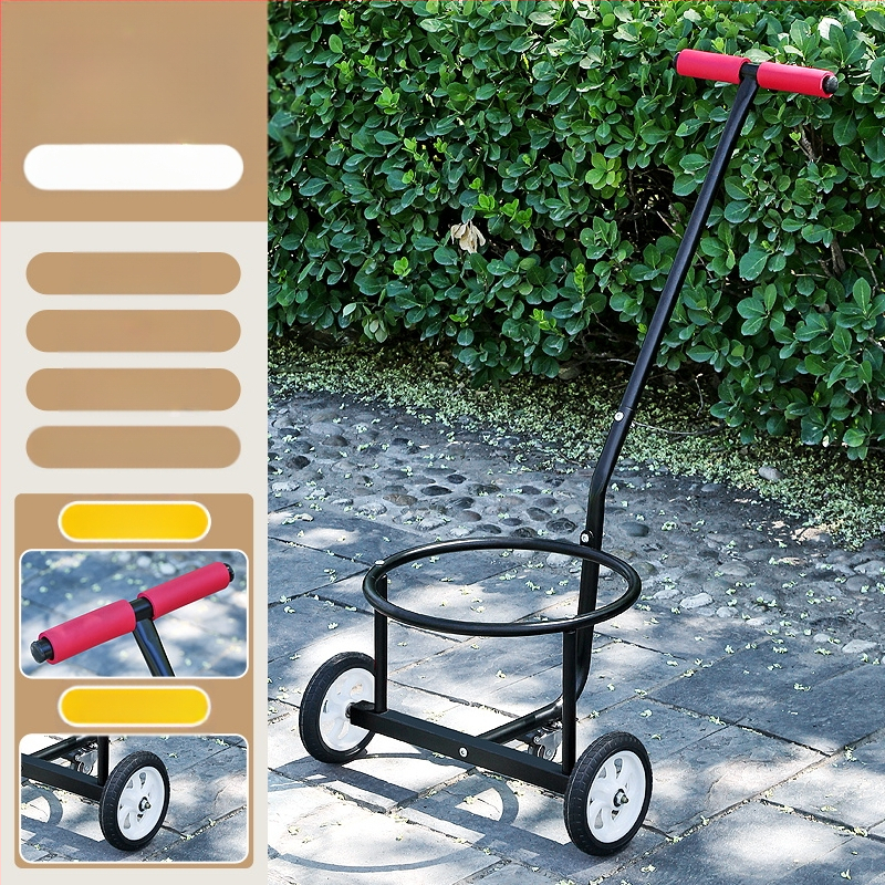 Saklupjama rokas vilkšanas rikšis, piemēroti mājai un darbnīcai, daudzfunkcionāla pārvadāšana ūdens kannām, atkritumiem un gāzes cilindriem