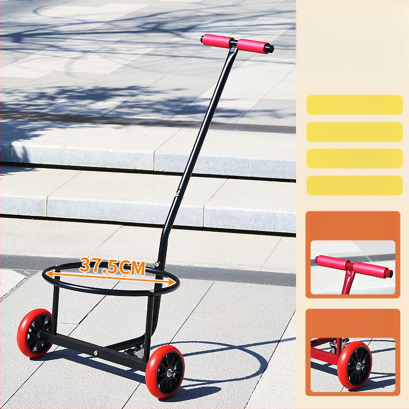 Saklupjama rokas vilkšanas rikšis, piemēroti mājai un darbnīcai, daudzfunkcionāla pārvadāšana ūdens kannām, atkritumiem un gāzes cilindriem