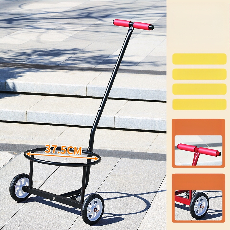 Saklupjama rokas vilkšanas rikšis, piemēroti mājai un darbnīcai, daudzfunkcionāla pārvadāšana ūdens kannām, atkritumiem un gāzes cilindriem