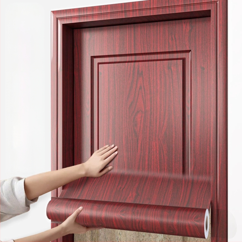 Samolepiaca na dvere – PVC dekoratívna nálepka na drevené dvere, 1 kus, stredomorský štýl, plochá nástenná nálepka