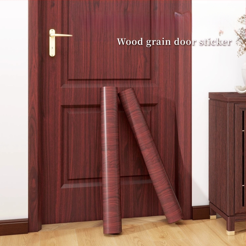 Samolepiaca na dvere – PVC dekoratívna nálepka na drevené dvere, 1 kus, stredomorský štýl, plochá nástenná nálepka