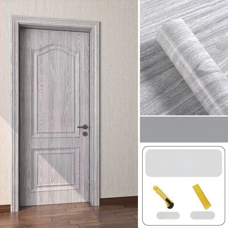 Samolepiaca na dvere – PVC dekoratívna nálepka na drevené dvere, 1 kus, stredomorský štýl, plochá nástenná nálepka