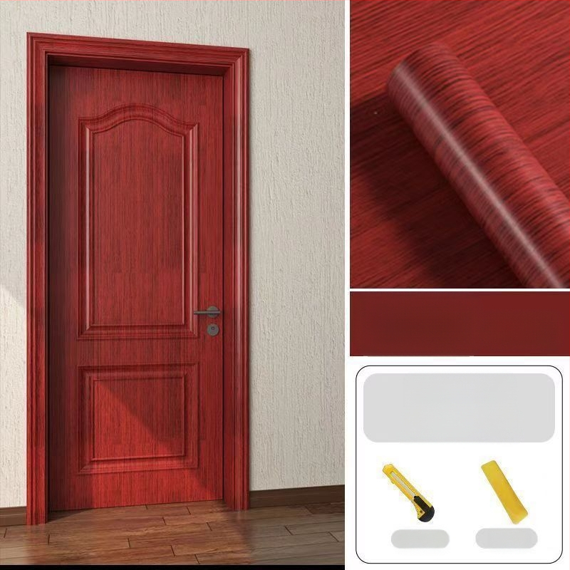 Samolepiaca na dvere – PVC dekoratívna nálepka na drevené dvere, 1 kus, stredomorský štýl, plochá nástenná nálepka