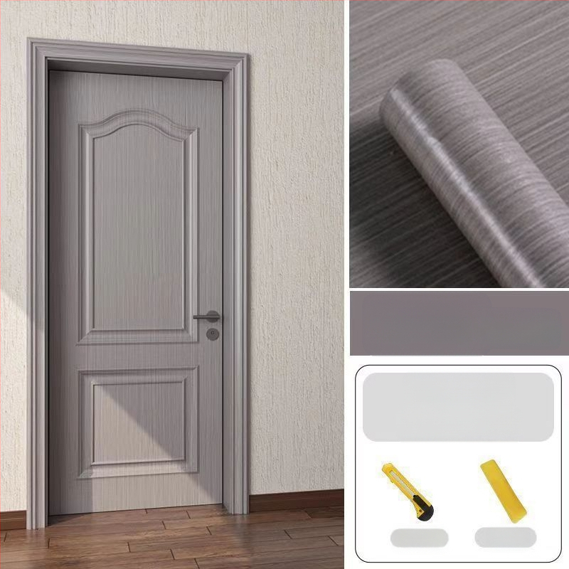 Samolepiaca na dvere – PVC dekoratívna nálepka na drevené dvere, 1 kus, stredomorský štýl, plochá nástenná nálepka