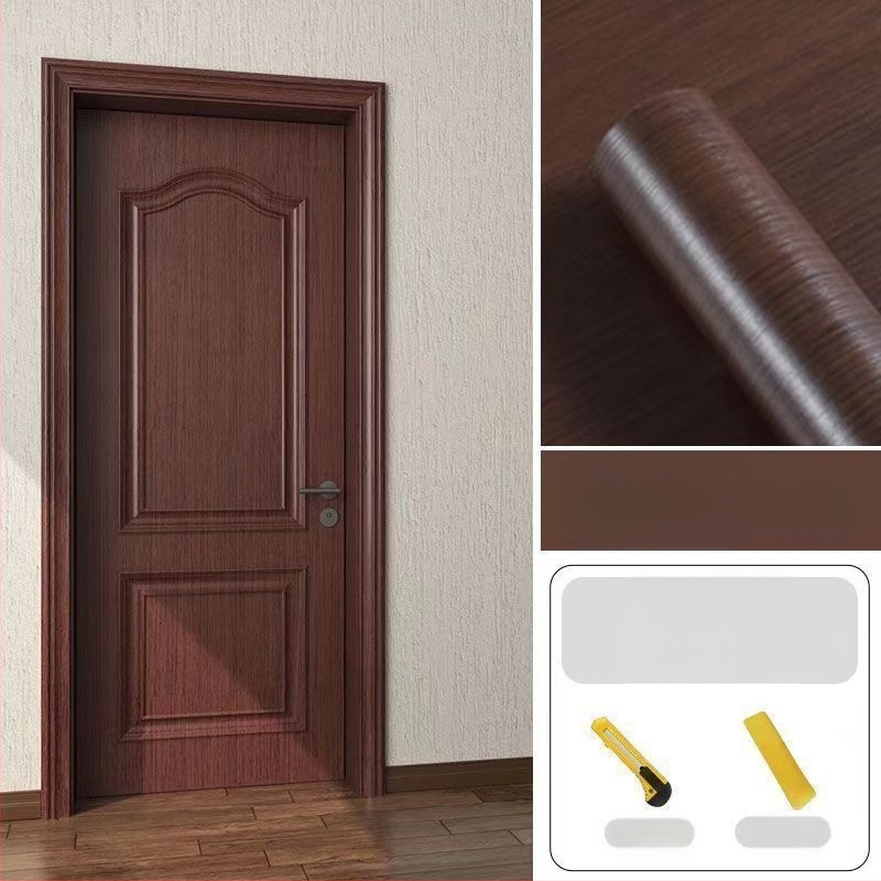 Samolepiaca na dvere – PVC dekoratívna nálepka na drevené dvere, 1 kus, stredomorský štýl, plochá nástenná nálepka