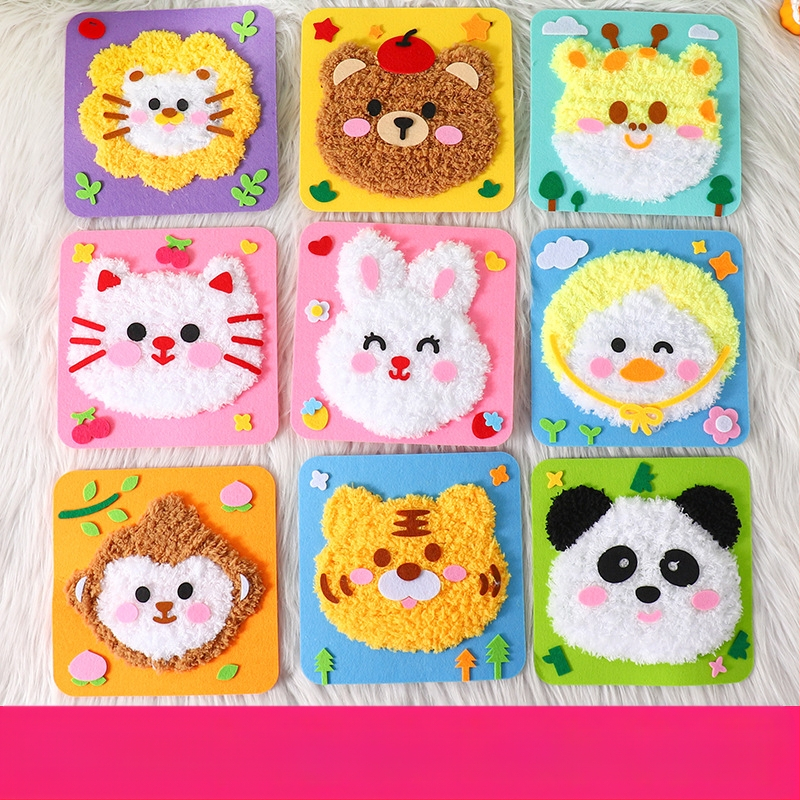 Rankų darbo DIY siuvimo rinkinys vaikams – audinys, animacinės mergaitės tema, edukacinis žaislas, amžius 4–6 metai