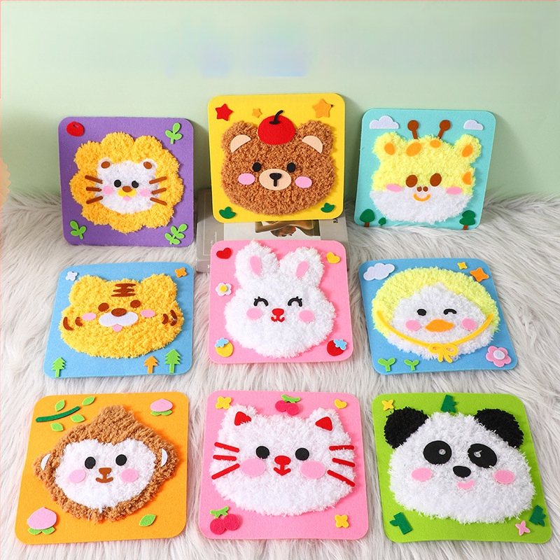 Rankų darbo DIY siuvimo rinkinys vaikams – audinys, animacinės mergaitės tema, edukacinis žaislas, amžius 4–6 metai