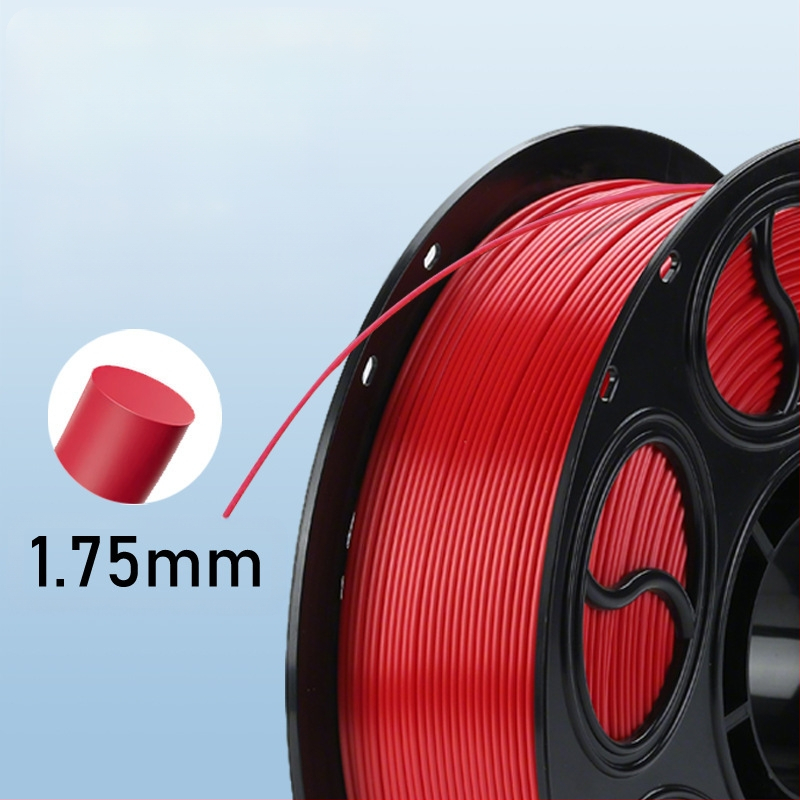 PLA копринена нишка за 3D печат — кръгло сечение, дископодобен вид, плътност 1.26-1.40 g/cm3