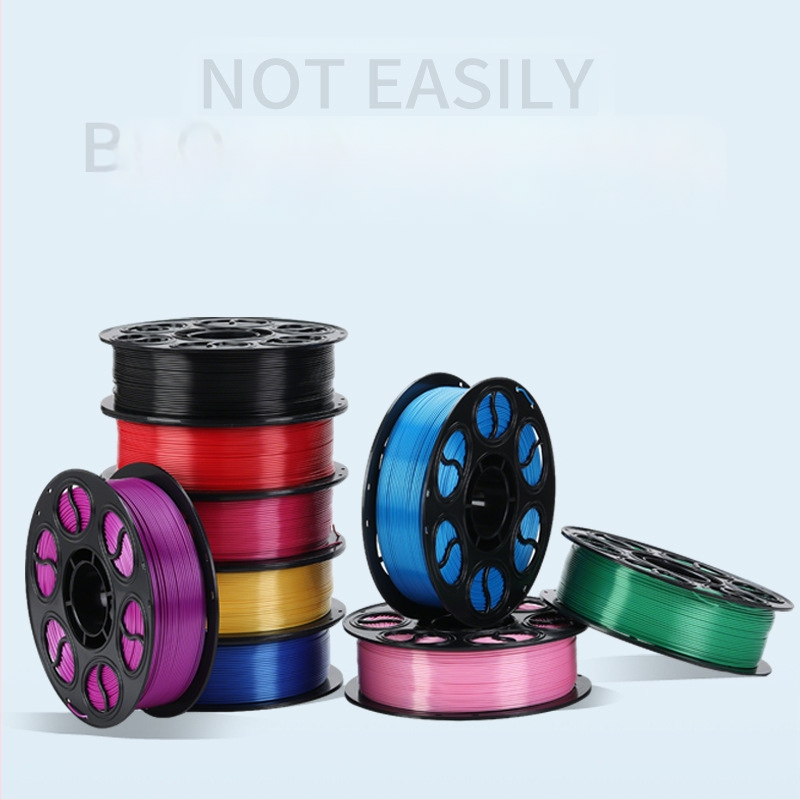 PLA копринена нишка за 3D печат — кръгло сечение, дископодобен вид, плътност 1.26-1.40 g/cm3