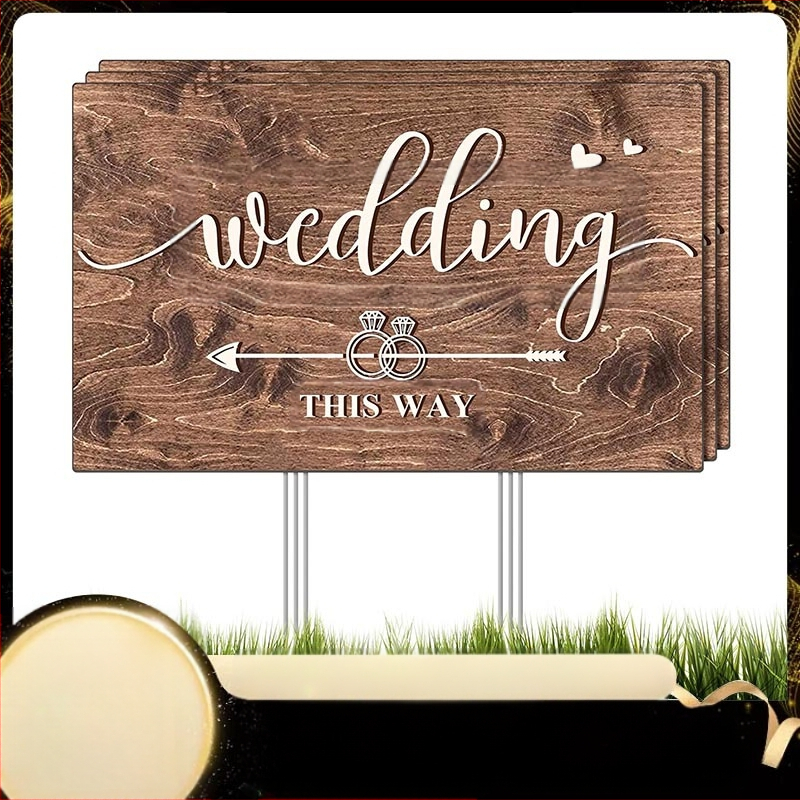Διακοσμητική πινακίδα κήπου με βέλος για εξωτερικό γάμο και κατεύθυνση αυλής