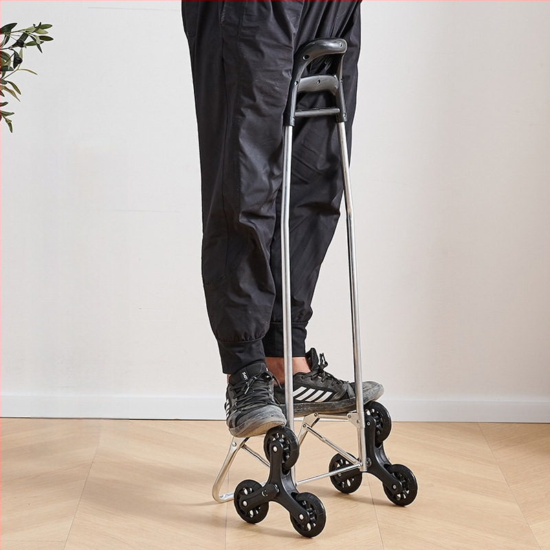 Φορητό οικιακό καρότσι αγορών, με αναδιπλούμενο σκελετό, υλικό γαλβανωμένη σωλήνα + ύφασμα 600D Oxford, μεταφορική ικανότητα 15 kg, καρότσι με ράβδο έλξης, προέλευση Χεμπέι, Κίνα