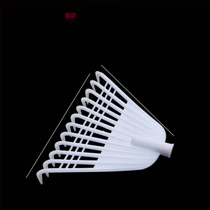 Plastikinės sodo grėbliai su storesne galva, skirti vejai ir lapų rinkimui