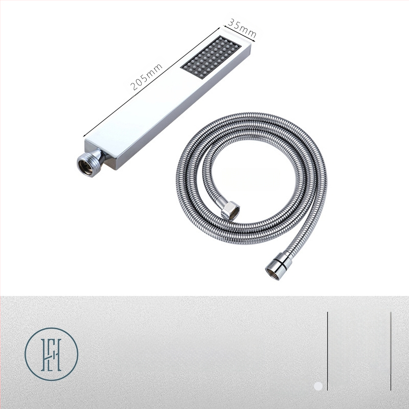 Dušo komplektas su paslėptu sienos montavimu, vario medžiaga, kvadratinė forma, modelis FH-47, masažo ir lietaus funkcijos